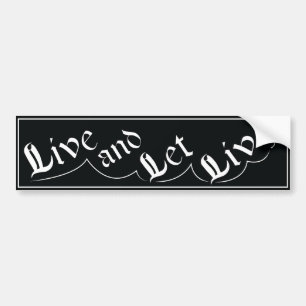 De Voiture Vivre et laisser vivre autocollant slogan AA récup