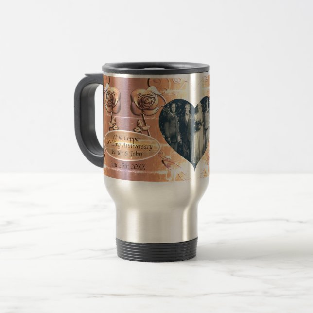 De Voyage 22e/7e Cuivre +Photo Mug (Devant gauche)