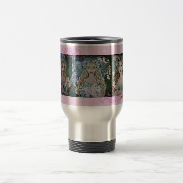 De Voyage 3 fairies coffee travel mug (Centre)