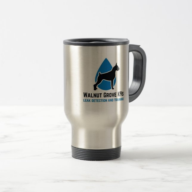 De Voyage 4 Paws Adrift & Walnut Grove K9s Travel Mug (Devant droit)