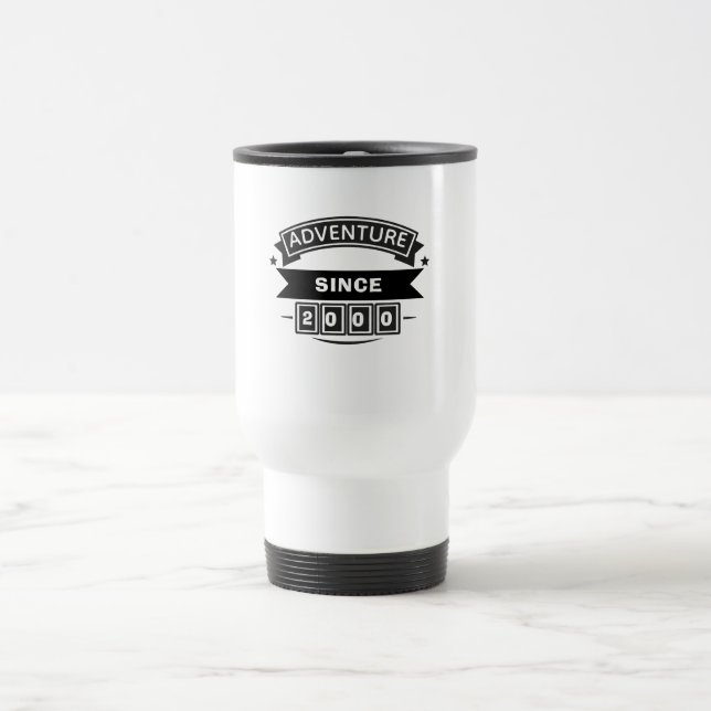De Voyage Adventure Since [Year] Custom Thermal Travel Mug (Centre)