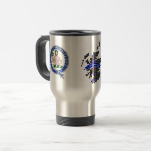 De Voyage Aikenhead Clan Badge & Tartan Travel Mug