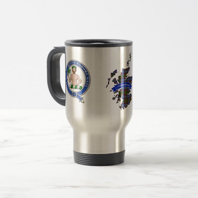 De Voyage Aikenhead Clan Badge & Tartan Travel Mug (Devant gauche)