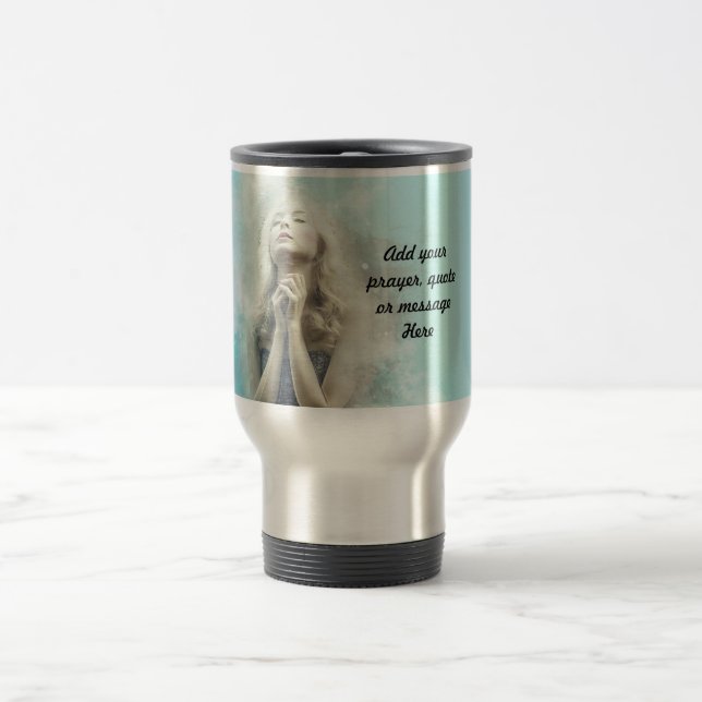 De Voyage Ajouter votre prière ou citation à cette Mug (Centre)