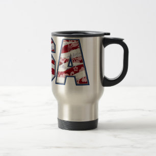 De Voyage Aloha USA Tropical Patriotic Travel Mug