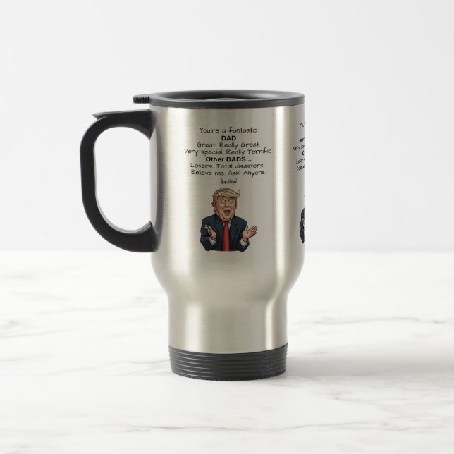 De Voyage Amusant Trump Fête des pères Travel Mug (Gauche)