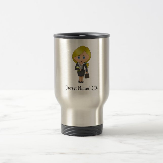 De Voyage Avocate féminine personnalisée - Blonde, Mug Voyag (Centre)