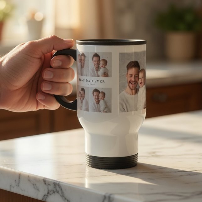 De Voyage Best Dad Ever Travel Mug | Personalized Photo Gift (Créateur téléchargé)