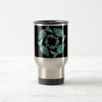 Bleu Poisson Cerclant Mug