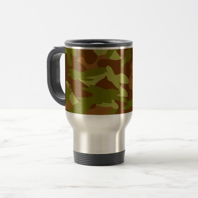 De Voyage Camo vintage Travel Mug (Devant gauche)