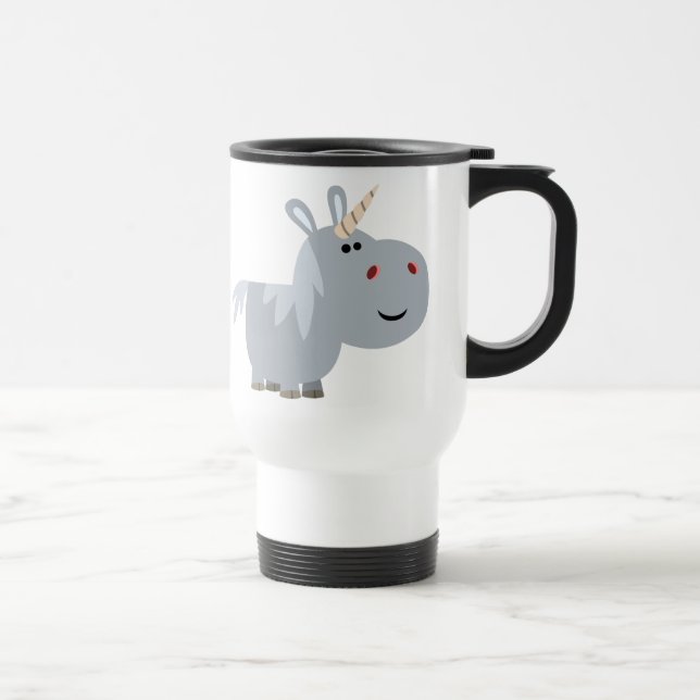 De Voyage Carton inscrutable mignon Unicorn Commuter Mug (Droite)