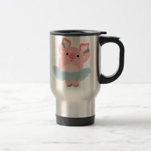 De Voyage Carton mignon Ballerina Pig Commuter Mug