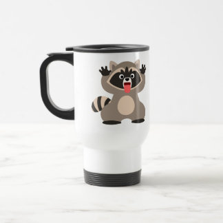 De Voyage Cartoon Raccoon Commuter Mug