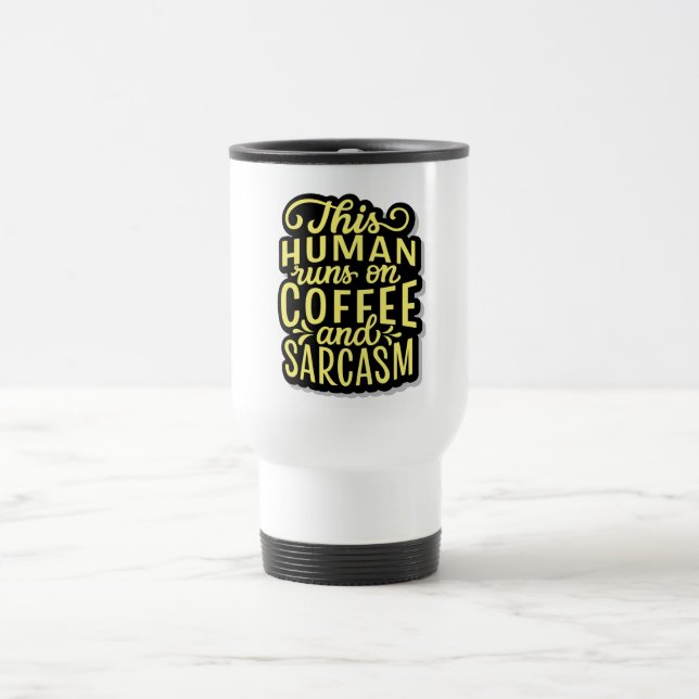 De Voyage Citation Sarcasm Travel Mug (Centre)