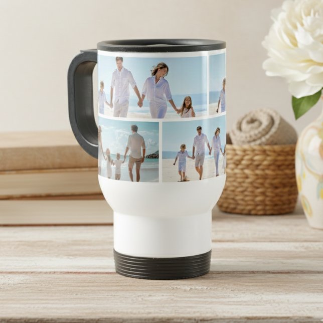 De Voyage Custom Photo Collage Travel Mug (Créateur téléchargé)