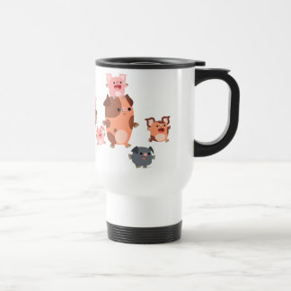 De Voyage Cute Cartoon Pig Famille Commutateur Mug
