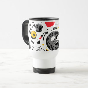 De Voyage Cute Kawaii Moon Cartographie Café Mug