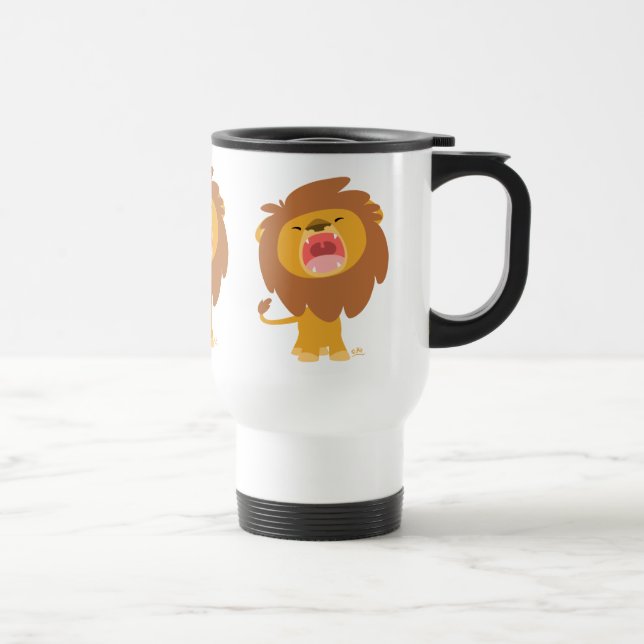 De Voyage Cute MightRoaring Lion Cartoon Commuter Mug (Droite)
