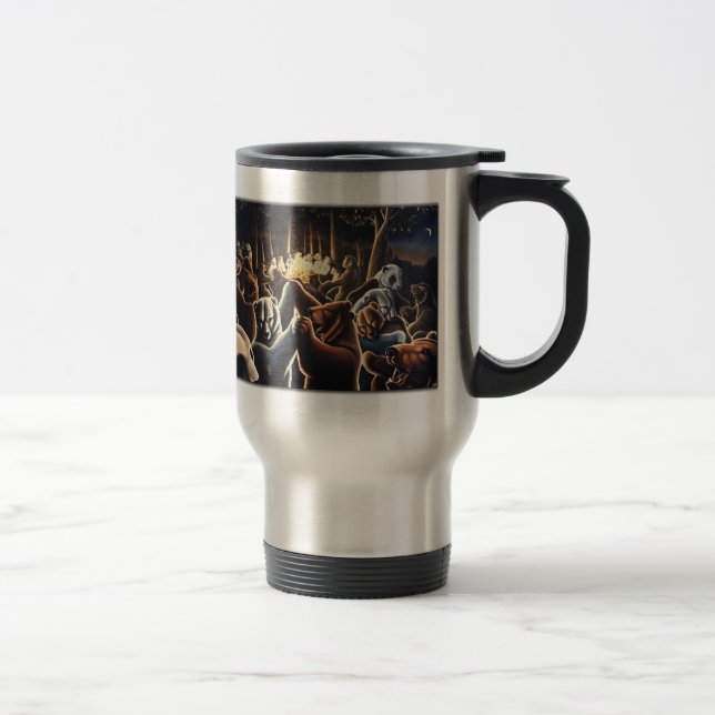 De Voyage Dancing Bears Mug Party Animaux Coupes d'ours lune (Droit)