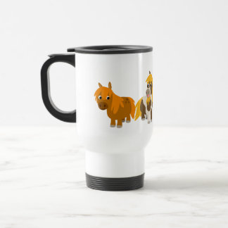 De Voyage Deux mignons poneys en caricature Commuter Mug