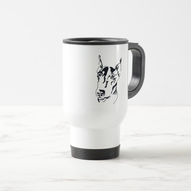 De Voyage Doberman Pinscher Travel Mug (Devant droit)