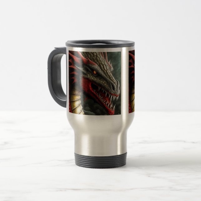 De Voyage Dragon Travel / Mug Commuter, 15 oz (Devant gauche)