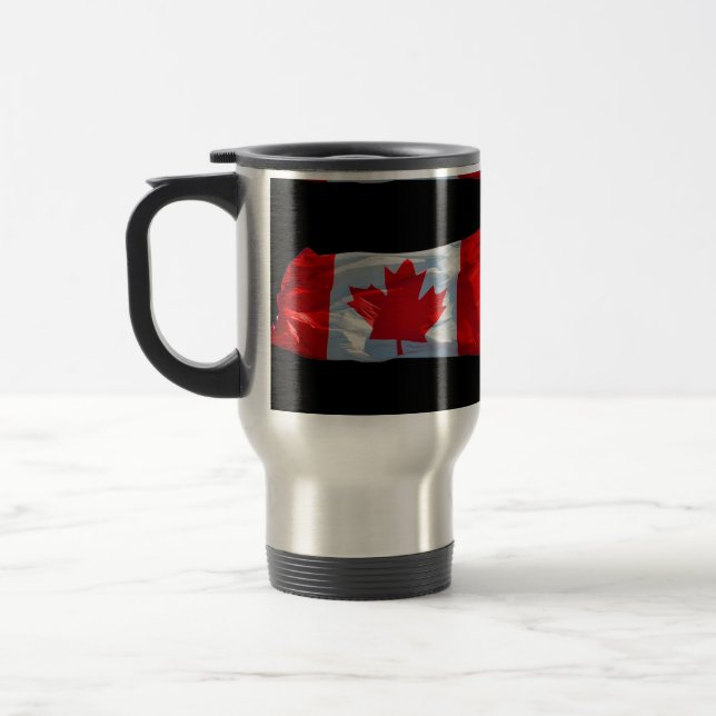 De Voyage Drapeau canadien Feuille d'érable - Mug patriotiqu (Gauche)