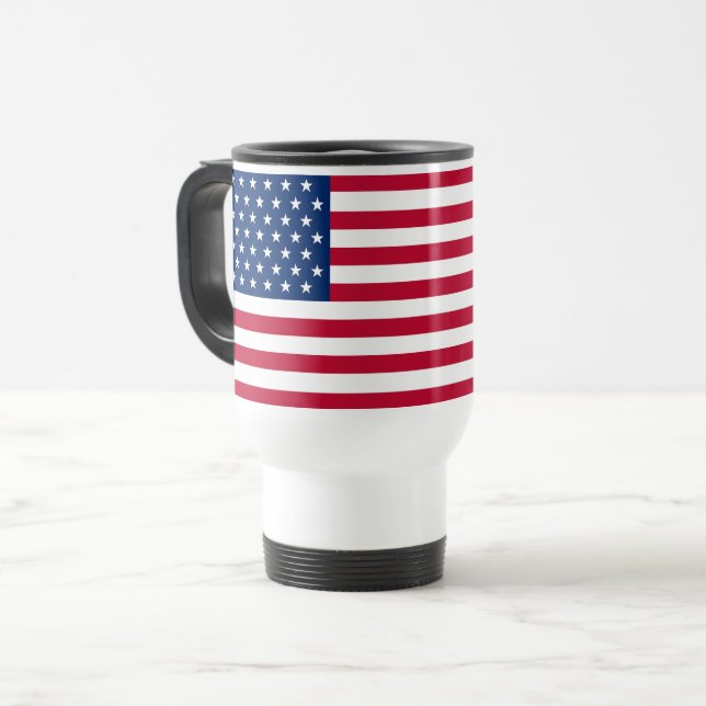De Voyage Drapeau Usa Acier inoxydable 15 oz Mug (Devant gauche)
