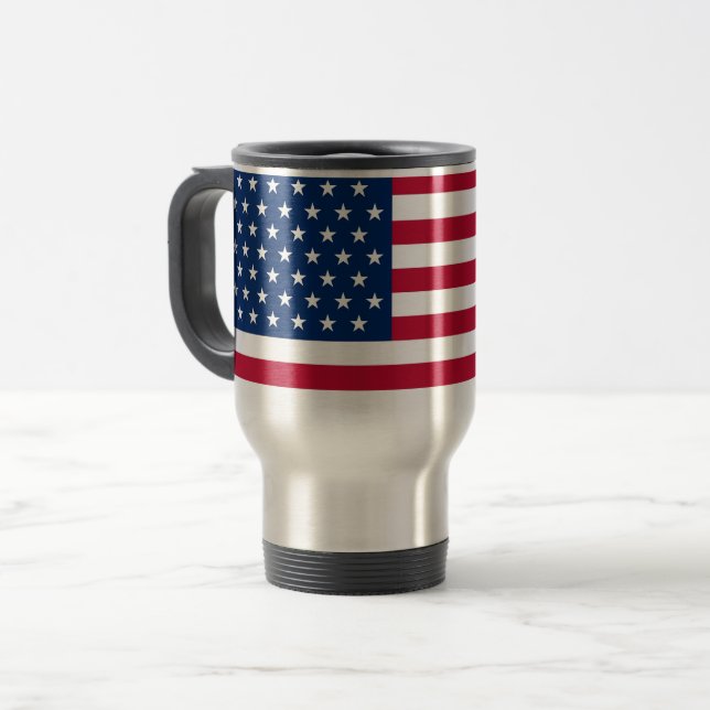 De Voyage Drapeau Usa Travel Mug (Devant gauche)