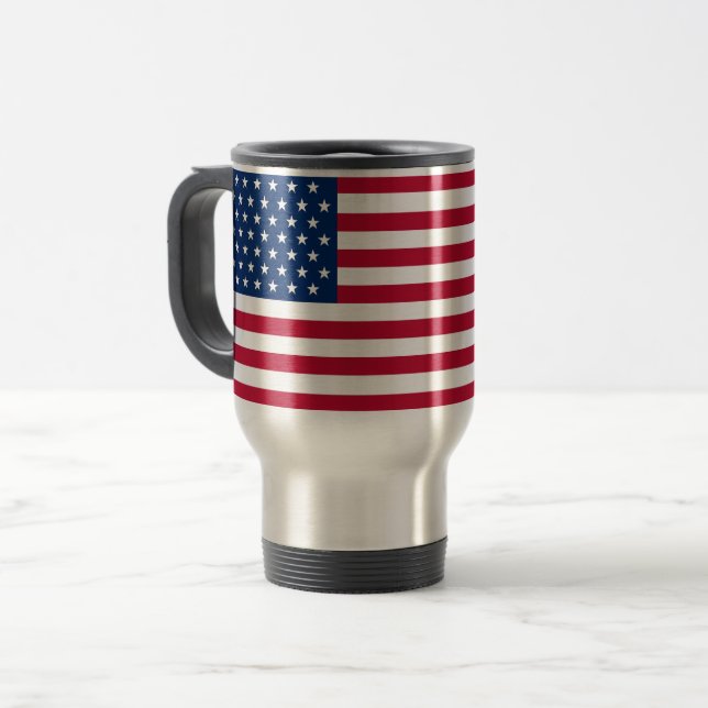 De Voyage Drapeau Usa Travel Mug (Devant gauche)