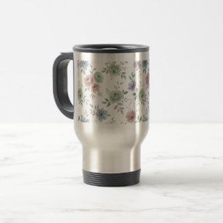 De Voyage Elegant Floral Mug Wrap – Optional Personalization
