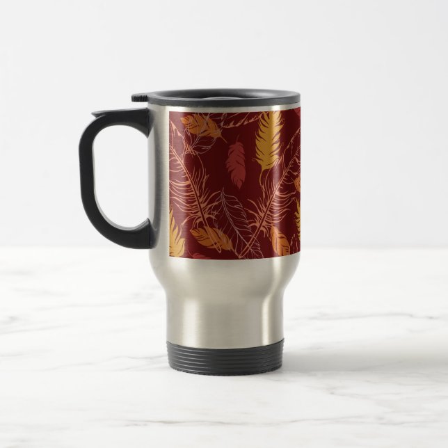 De Voyage Fall Feathers Travel Mug (Gauche)