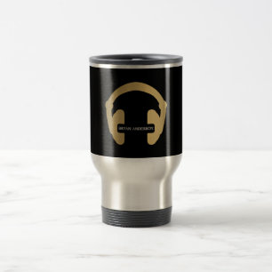 De Voyage Faux Gold Headphone DJ Mug