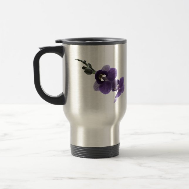 De Voyage Fleur d'orchidée violette, Mug (Gauche)