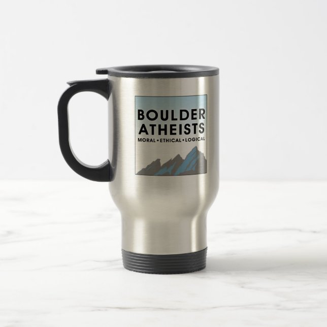 De Voyage Friendly Neighborhood Atheist Mug (Gauche)