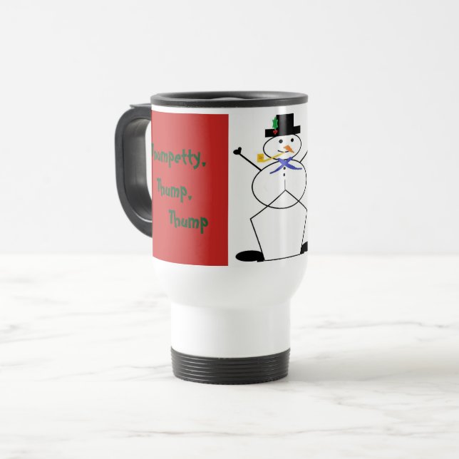 De Voyage "Frosty the Snowman" White Travel/Commuter Mug (Devant gauche)
