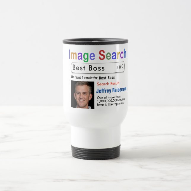 De Voyage Funky Custom Best Boss Search Gift Mug (Centre)
