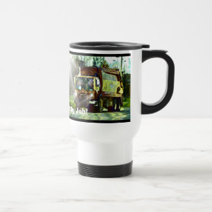 DE VOYAGE FUNNY TRASH TRUCK DRIVER'S COFFEE MUG