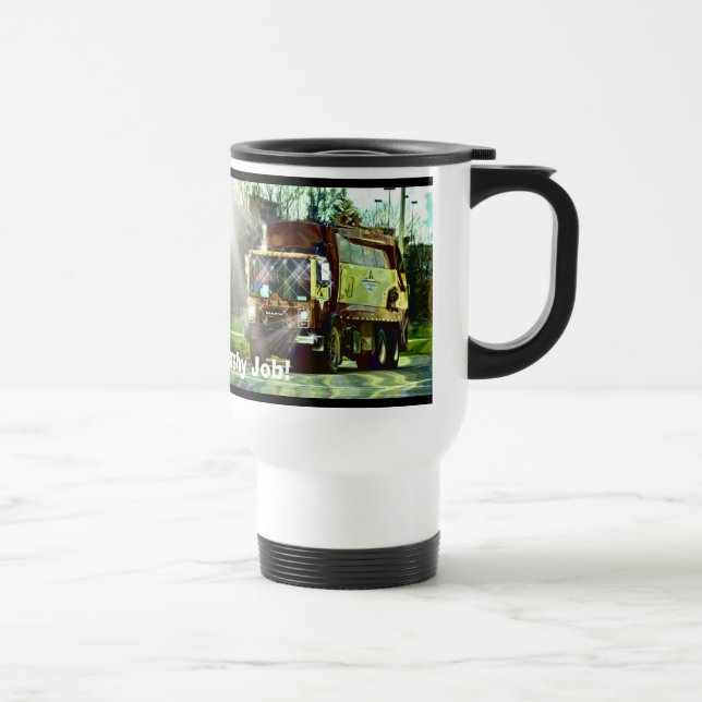 DE VOYAGE FUNNY TRASH TRUCK DRIVER'S COFFEE MUG (Droite)