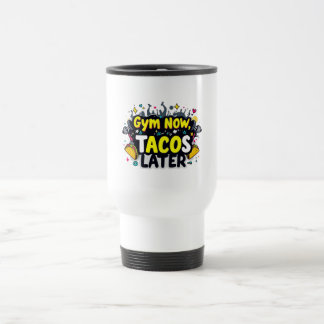 De Voyage Funny Travel Mug – Fitness & Foodie Commuter Cup