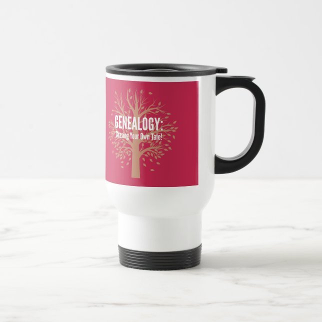 De Voyage Généalogie Tourisme Mug (Rose) (Droite)