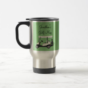 De Voyage Golf Golfer Cart Personnalisé Café Travel Mug