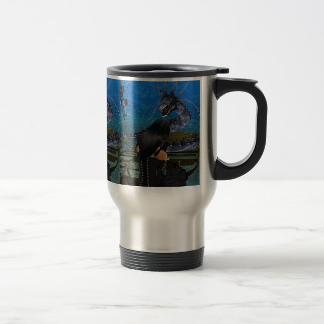 De Voyage Goth Girl Et Dragon Travel Mug (Droit)