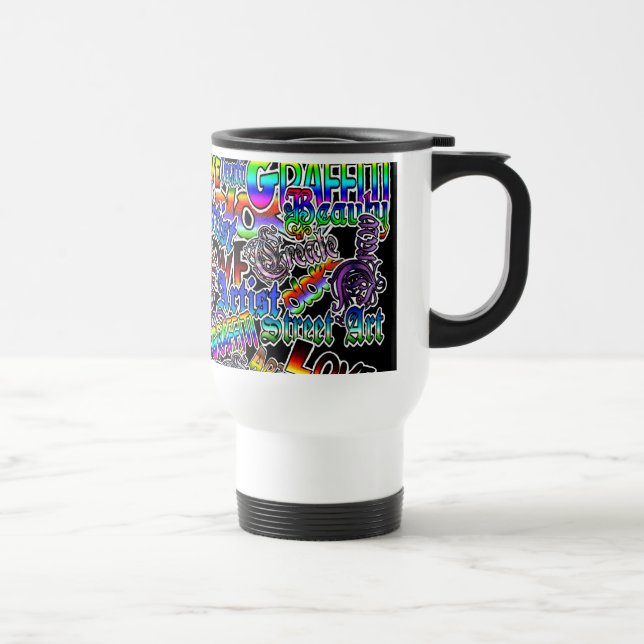 De Voyage Graffiti "Ar" Termes artistiques Café Mug (Droite)