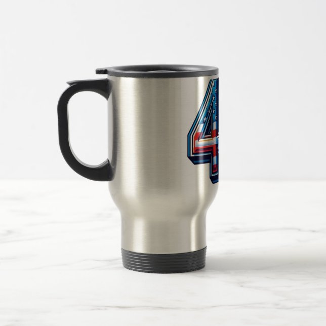 De Voyage Gras 45ème Anniversaire Mug - American Flag Balloo (Gauche)