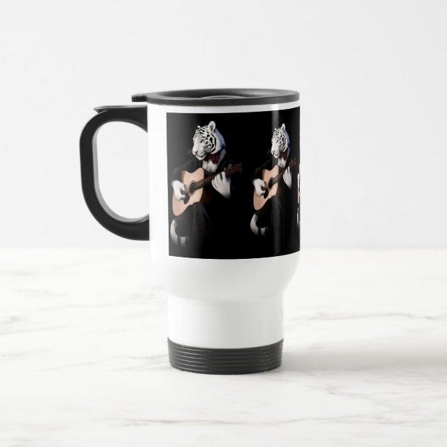 De Voyage Guitarist Tiger – Refined Ceramic Mug (Gauche)