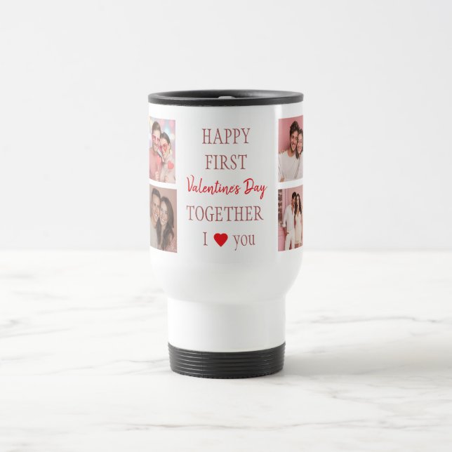 De Voyage Happy First Valentine's Day Custom Travel Mug  (Centre)