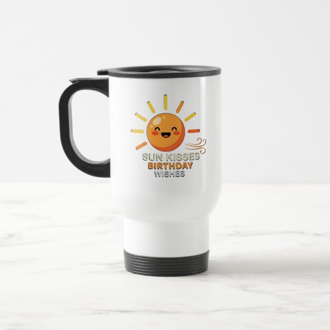 De Voyage Happy Smiling Sun Birthday Gift Commuter Mug (Gauche)