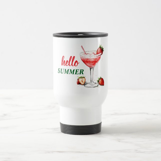 De Voyage Hello Summer | Strawberry Cocktail Travel Mug (Centre)