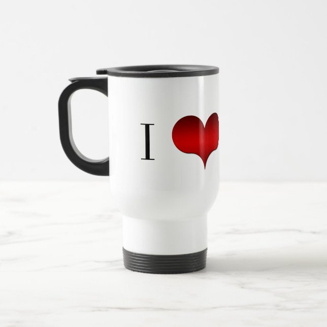 De Voyage I Love (Coeur) Étouffe Mug (Gauche)